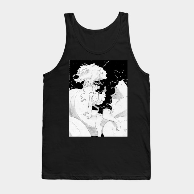 Smoke noir Tank Top by Micammon